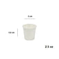 PAPER CUP 2.5 OZ 50 PCS - PKT (IDO)