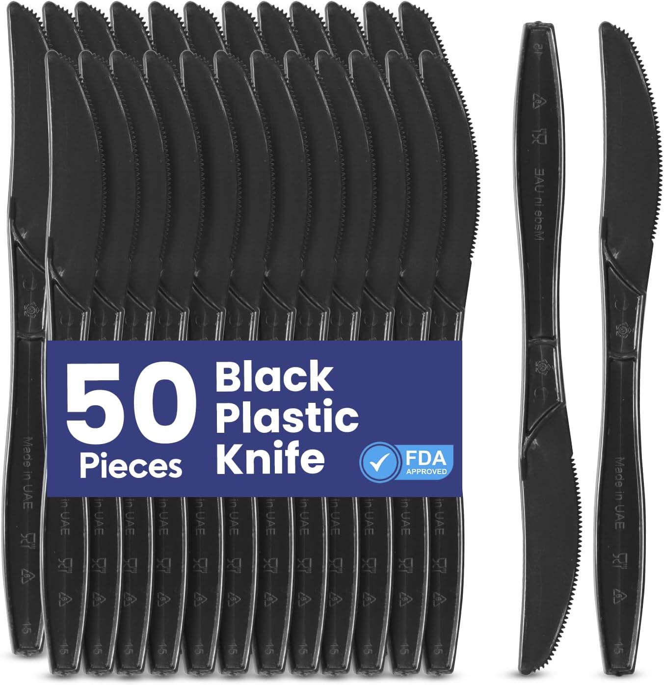 Plastic Knife Black 20x50s(Fedex)