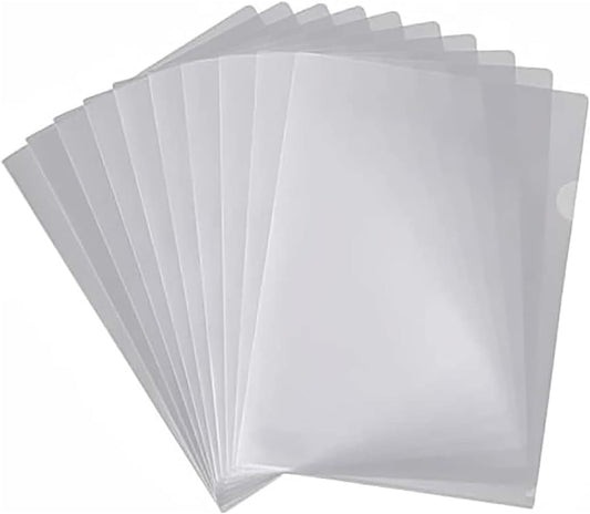Modest Plastic L Shape Folders - Pcs (SRG)