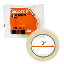 Scotch Tape 3M-500 Transparent  3/4" - Pcs (SRG)