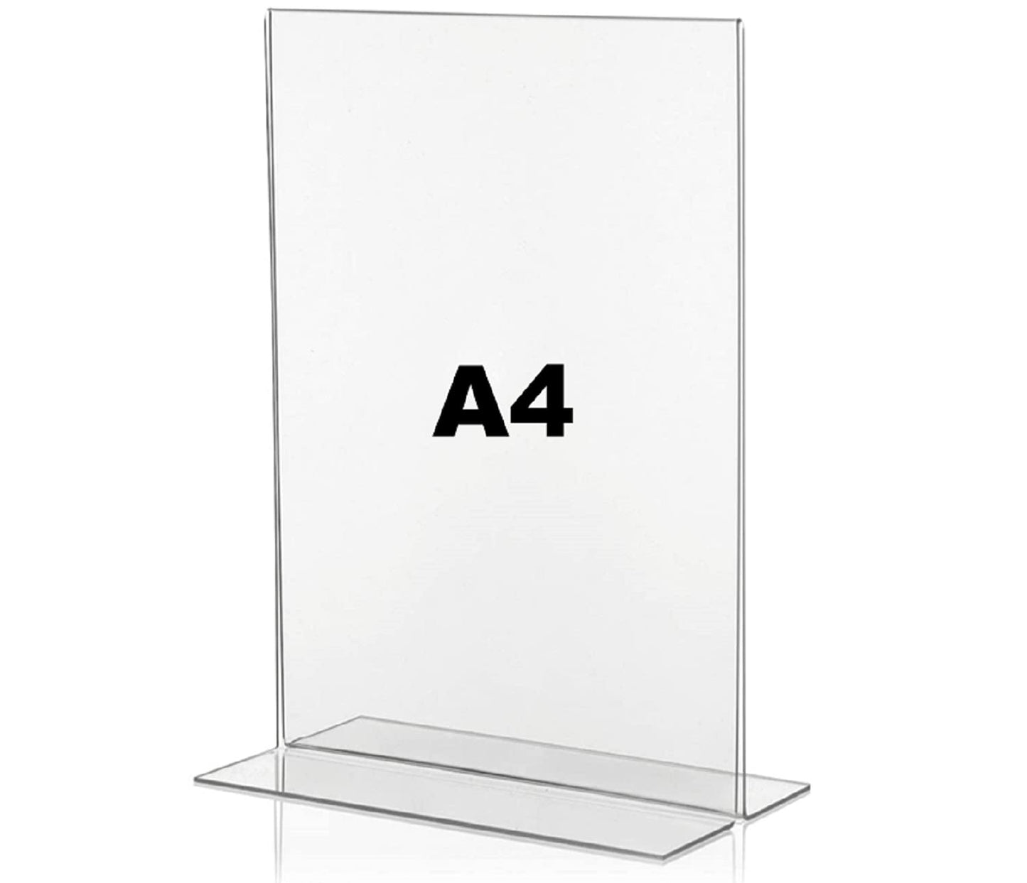 Acrylic Sign Holder A4 T Shape - Pcs (THREADS)