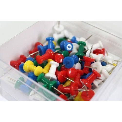 Push Pin Assorted Color 30 Pcs - Pkt (THREADS)