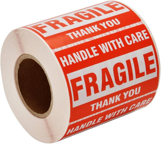 Fragile Warning Tape 2" x 50 Yds (THREADS)