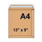 Envelope Brown 90Gsm A4 13"x9" 50 Pcs - Pkt (THREADS)