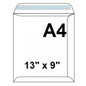 Envelope White A4 13"x9" 50 Pcs - Pkt (THREADS)