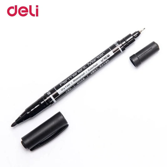 Deli Twin Marker U10420 Black - Pcs (THREADS)