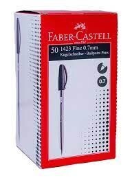 Faber Castell Ball Pen Black 0.7 50Pcs - Pkt (THREADS)
