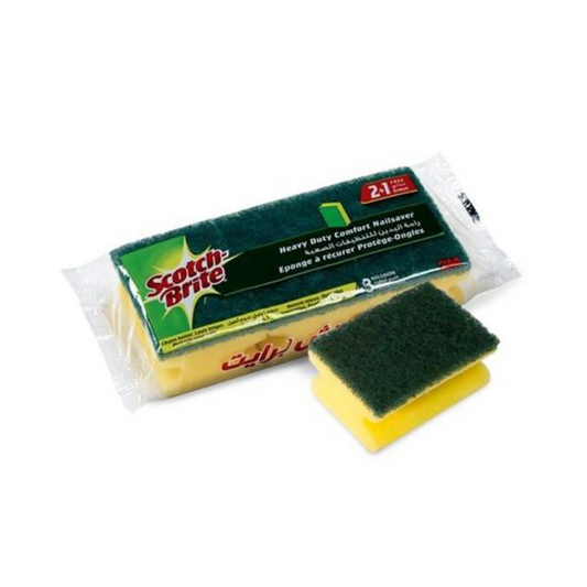 DISHWASH SPONGE SCOTCH BRITE  NAIL SAVER 3 PCS - PKT (ACWA)