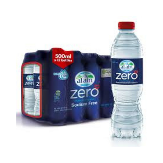 WATER AL AIN ZERO 500 ML 12 PCS - PKT (MASOOD)