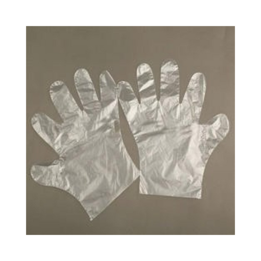 TRANSPARENT PLASTIC GLOVES 100 PCS -PKT (FIRST HOMES)