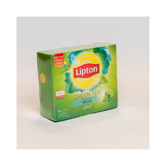 TEA BAGS LIPTON GREEN MINT 100 BAGS  - PKT (FAB)