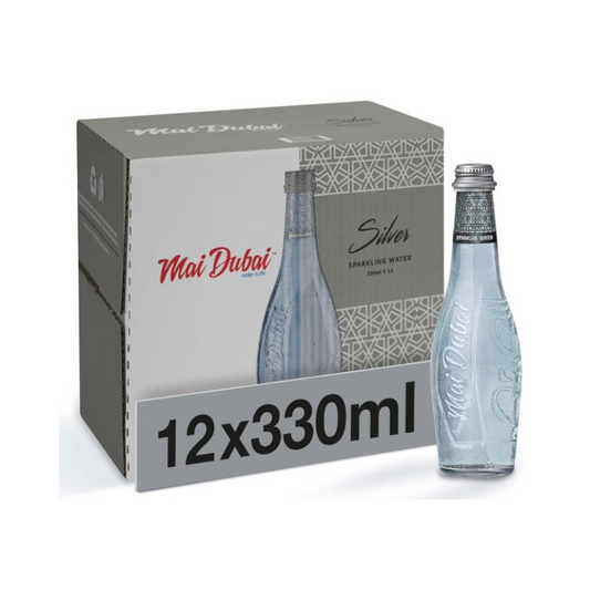 MAI DUBAI SPARKLING WATER 330 ML GLASS BOTTLE 12 PCS - CTN (ACWA)