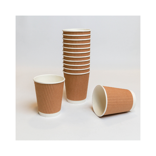 PAPER RIPPLE CUP 8 OZ 25 PCS - PKT (ACWA)