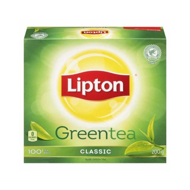 TEA BAGS LIPTON GREEN 100 BAGS  - PKT (EMIRATES PRECAST)