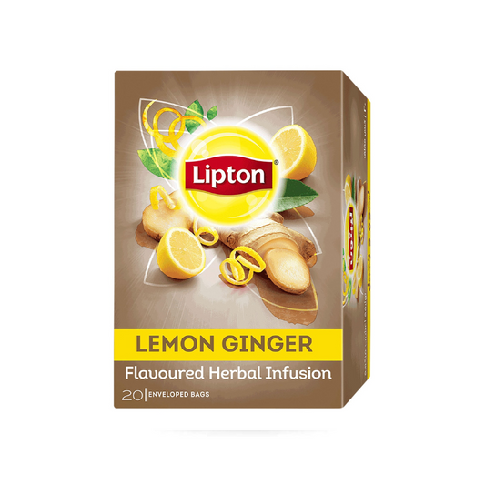 TEA BAG LIPTON ENVELOPE LEMON GINGER 20 BAGS  - PKT (DETECH)