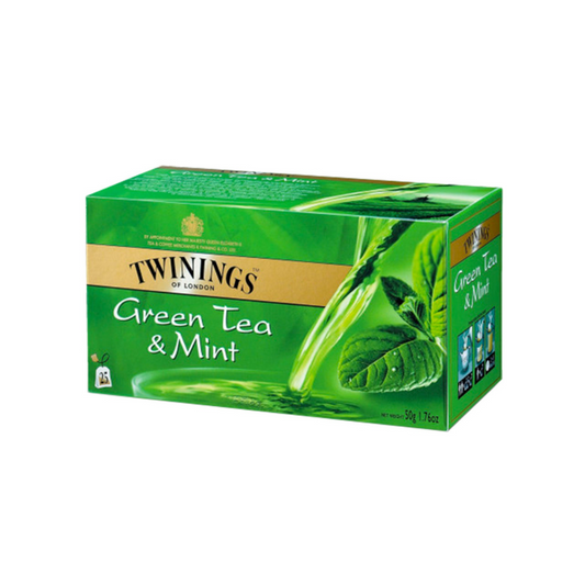 TEA BAG TWINING GREEN MINT 25 BAGS  - PKT (FIRST HOMES)