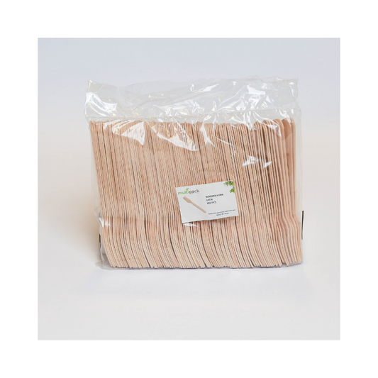 WOODEN FORK 100 PCS - PKT (ACWA)