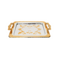 TEA TRAY GOLD/SILVER - PCS (FAB)