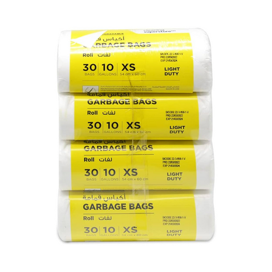 GARBAGE BAG WHITE LD AL AREEN 56 CM X 60 CM 30 BAGS - PKT (DETECH)