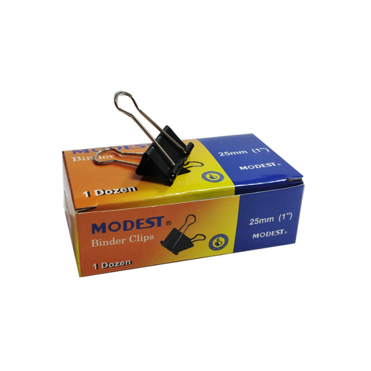 Binder clip 1" 25mm 12 Pcs - Pkt (MASOOD)