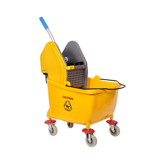 SINGLE MOP BUCKET TROLLEY WITH WRINGER / 32 LITER (MASOOD)