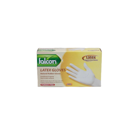 LATEX GLOVES POWDER FREE LARGE 100 PCS - PKT (FIRST HOMES)