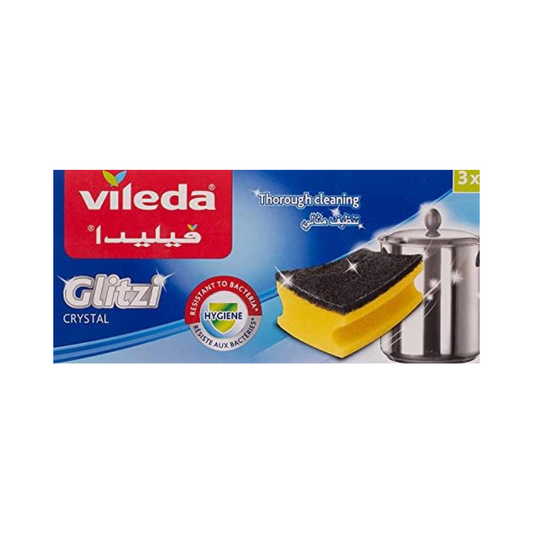 DISHWASH SPONGE GLITIZI VILEDA 3PCS - PKT (EMIRATES PRECAST)