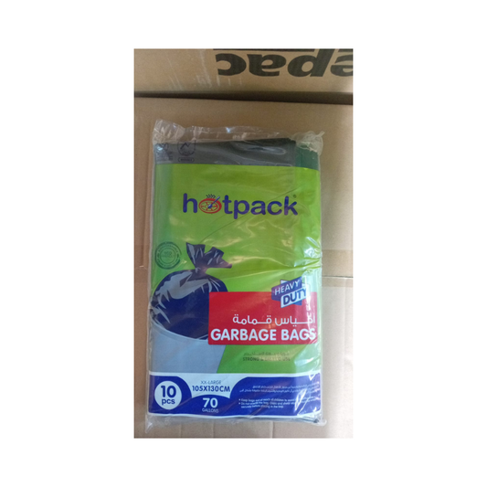 GARBAGE BAG BLACK HD MAPCO 105 CM X 130 CM 10 BAGS - PKT (EMIRATES PRECAST)