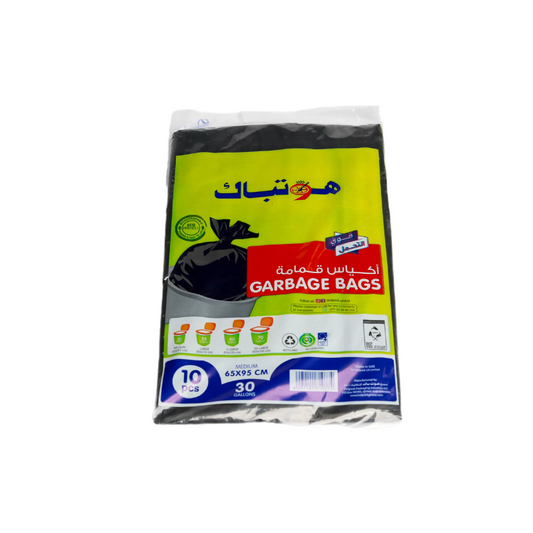 GARBAGE BAG BLACK HD MAPCO 65 CM X 95 CM 10 BAGS - PKT (FIRST HOMES)