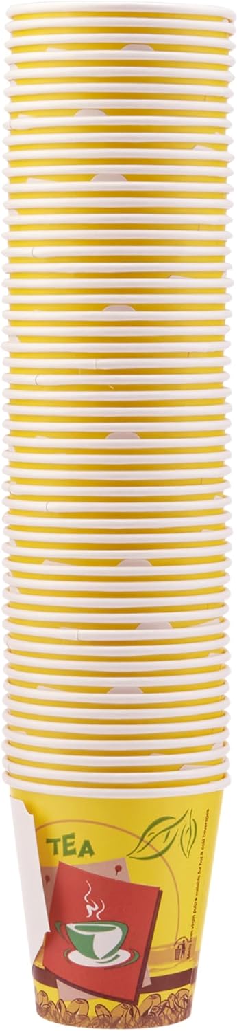 PAPER CUP WITH HANDLE 7 OZ 50 PC -  PKT (THREADS)
